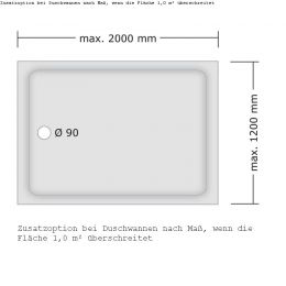 OPTION FLÄCHE GROESSER ALS 1 QUADRATMETER